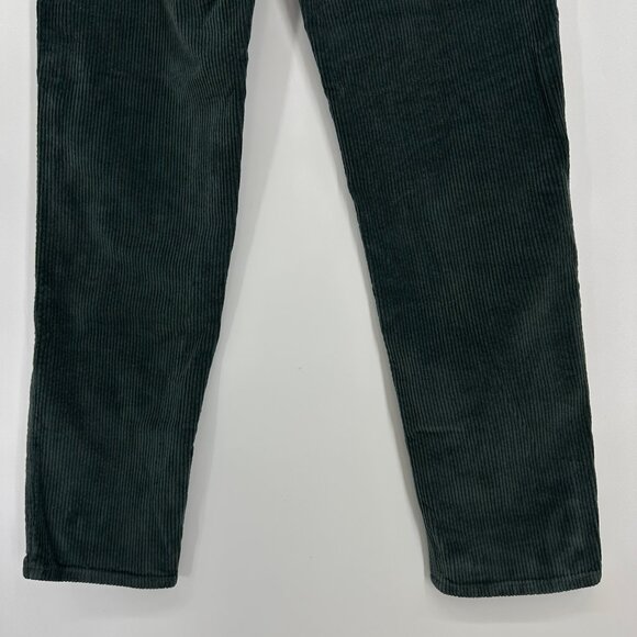 American Eagle Corduroy Mom Straight Pants 2L 2 LONG High Rise Stretch Green - Picture 10 of 11